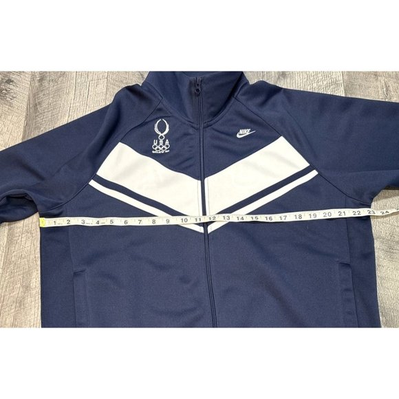Vintage Nike USA Olympics Jacket Mens Large Track Blue 2008 Beijing Zip Active - Picture 10 of 13